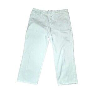 Izod Jeans White Stretch Cotton Cropped Pants Size 6
